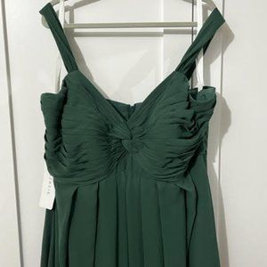 Azazie Kaitlyn Gown in Dark Green
